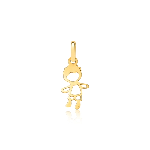 Pingente Essentials filhos boneco em ouro 18k menino vazado