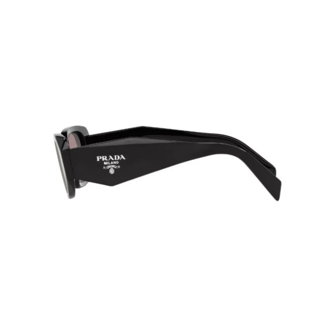 Óculos de Sol Prada 0PR 17WS 1AB5S049 Acetato Preto com lentes na cor Cinza Espelhado 4