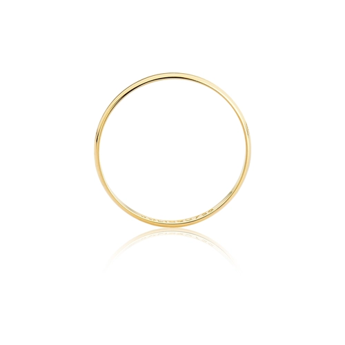 Aliança Toujours meia cana reta ouro 18k polida com friso 2MM