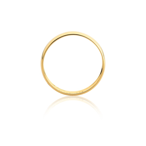 Aliança Amore Mio abaulada oca ouro 18k polida 3MM