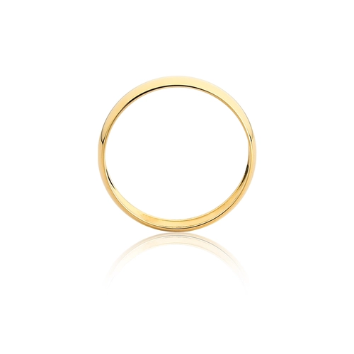 Aliança Amore Mio abaulada oca ouro 18k polida 4MM