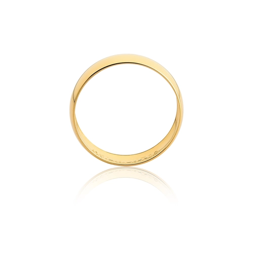 Aliança Amore Mio abaulada oca ouro 18k polida 5MM