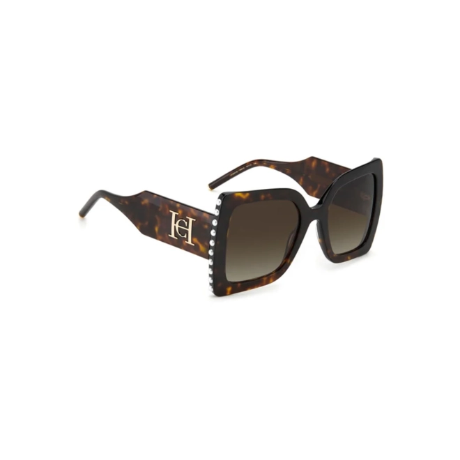 Óculos de Sol Carolina Herrera CH 0001/S 086 55HA S Acetato Marrom Mesclado com lentes na cor Marrom Degradê 4