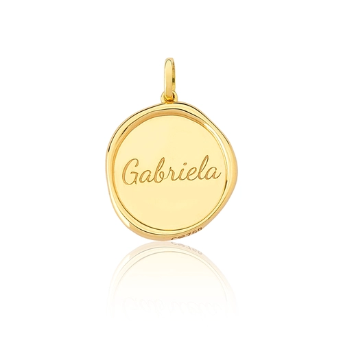 Pingente de Ouro 18k redondo coleção Gifts Personalizados