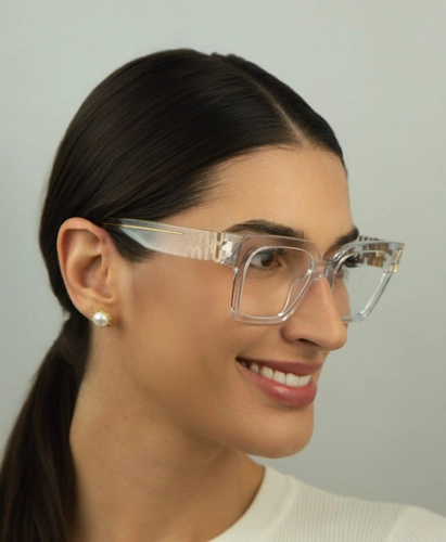 Óculos de Grau Miu Miu 0MU 04UV 2AZ1O152 Acetato Transparente