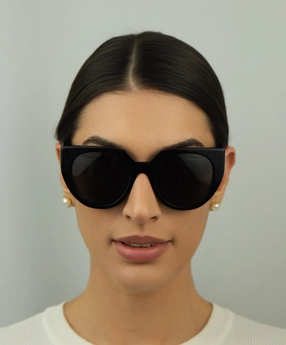 Óculos de Sol Prada 0PR 14WS 09Q5S052 Acetato Preto e Branco com lentes na cor Cinza