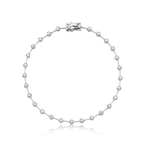 Pulseira Riviera Com Diamantes Ouro Branco Coleção Riva