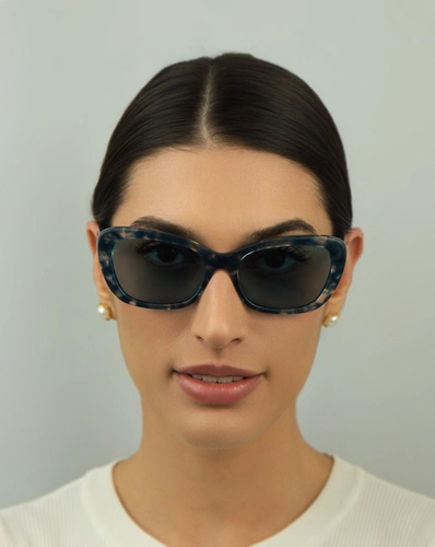 Óculos de Sol Ralph 0RA5264 5844E355 Acetato Azul Mesclado com lentes na cor Azul
