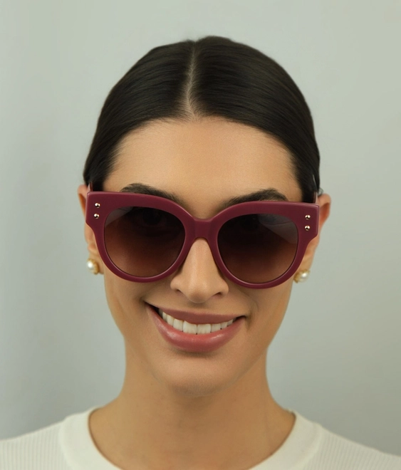 Óculos de Sol Carolina Herrera CH 0008/S G3I 523X Acetato Rosa com lentes na cor Rosa Degradê 3