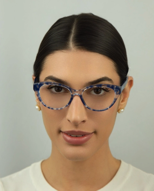 Óculos de Grau Ralph 0RA7116 5848 52 Acetato Azul Mesclado 3