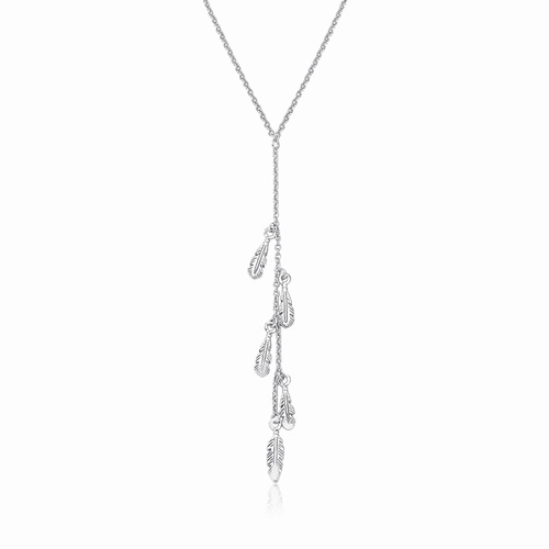 Colar prata 925 pingente penas Forme Mystic