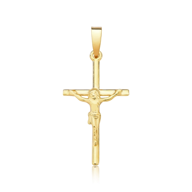 Pingente For me crucifixo prata 925 banho dourado polido 1