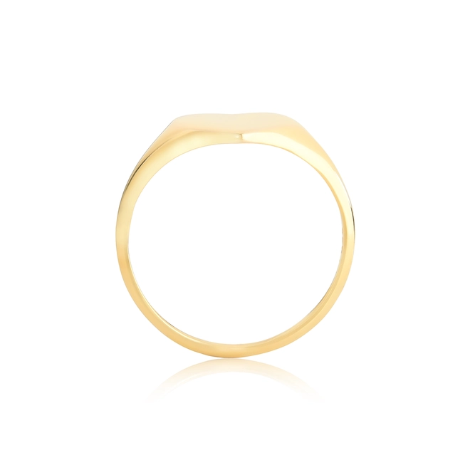 Anel For me coração prata 925 com banho dourado 3