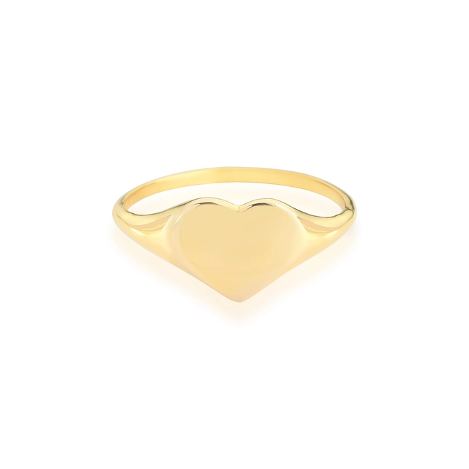 Anel For me coração prata 925 com banho dourado 2
