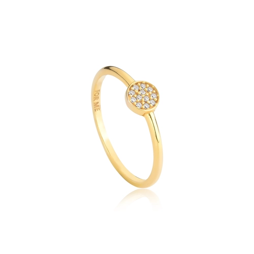 Anel For me círculo em prata 925 com gemas de Zircônias brancas
