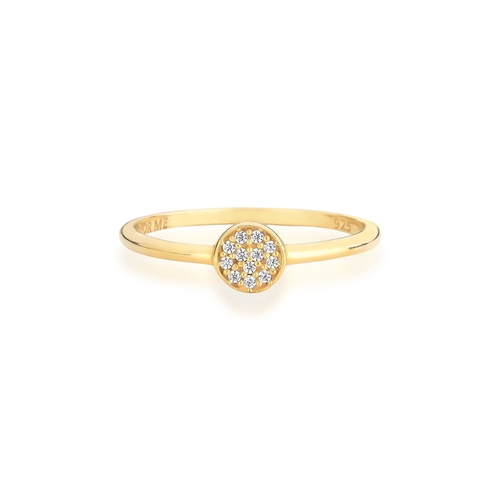 Anel For me círculo em prata 925 com gemas de Zircônias brancas