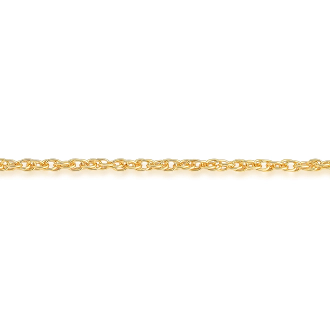Corrente For me Meia Corda prata 925 dourada polida 40cm 2