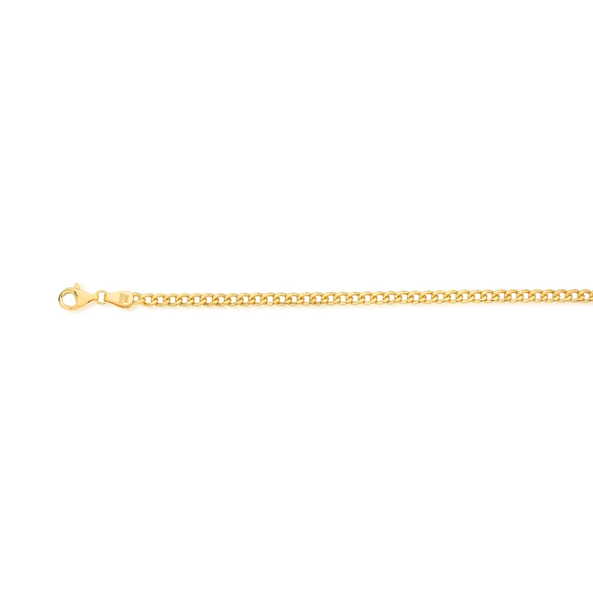 Corrente For me elo Groumet prata 925 dourada 60cm 4