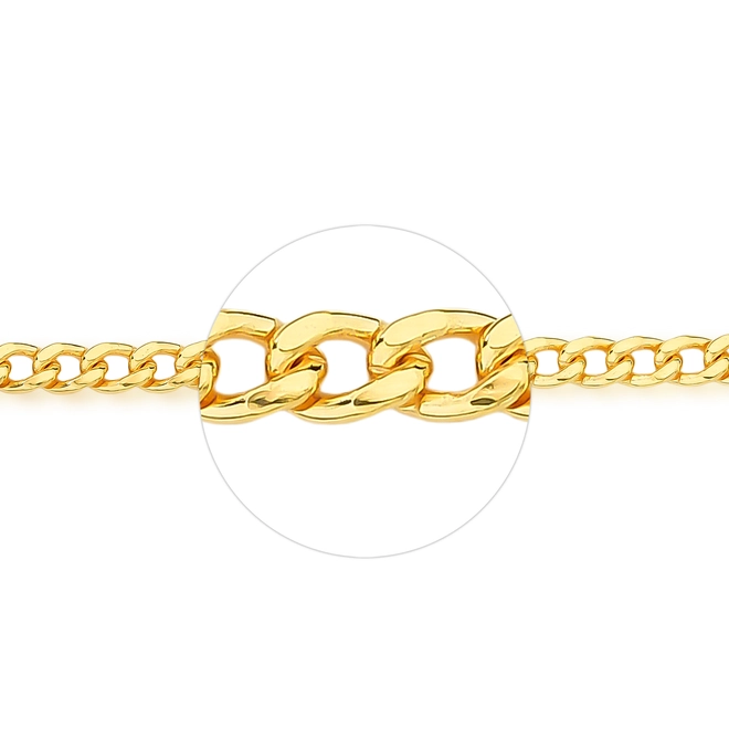 Corrente For me elo Groumet prata 925 dourada 60cm 3