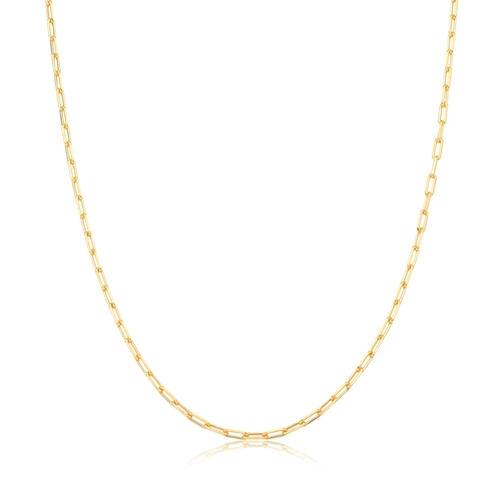 Corrente For me elo Cadeado alongado prata 925 dourada 60cm