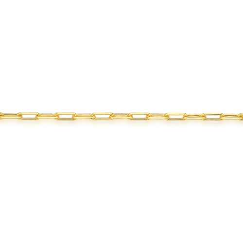 Corrente For me elo Cadeado alongado prata 925 dourada 60cm