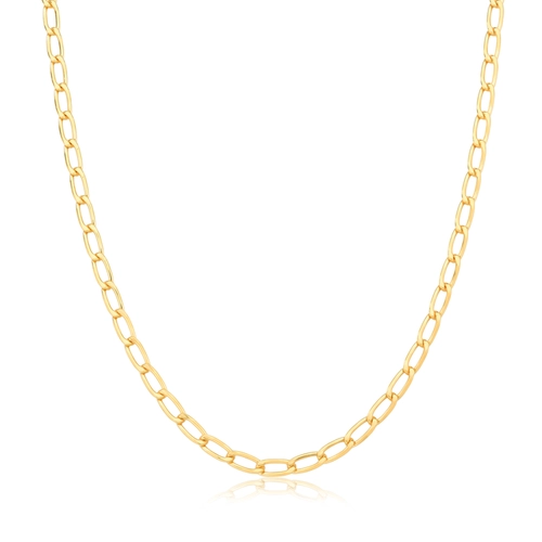 Corrente For me elo Groumet prata 925 dourada com 60CM