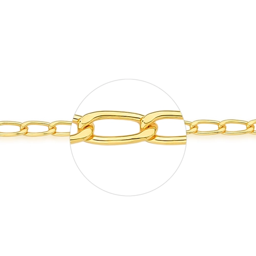 Corrente For me elo Groumet prata 925 dourada com 60CM
