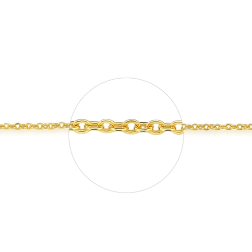 Corrente For me elo Cadeado batida prata 925 dourada 40/45cm