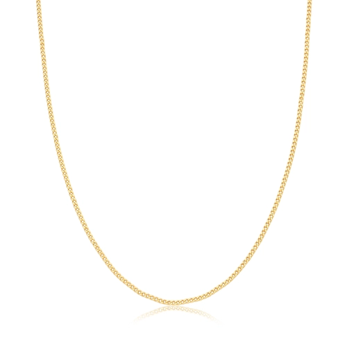 Corrente For me elo Groumet prata 925 dourada Diamantada 40/45CM
