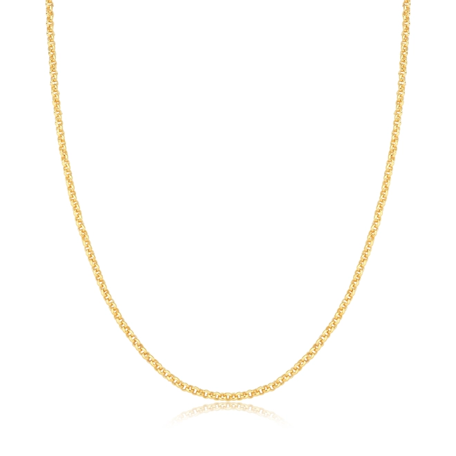 Corrente For me Elo português prata 925 com banho dourado 40/45cm 1