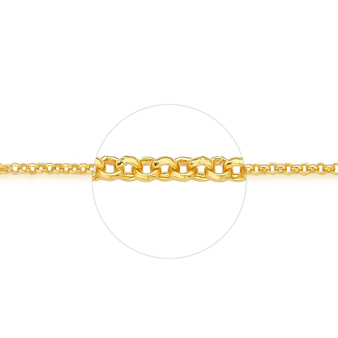 Corrente For me Elo português prata 925 com banho dourado 40/45cm 3