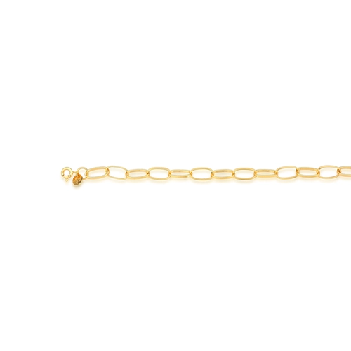 Pulseira For me elos grandes prata 925 dourada fecho mola 19CM