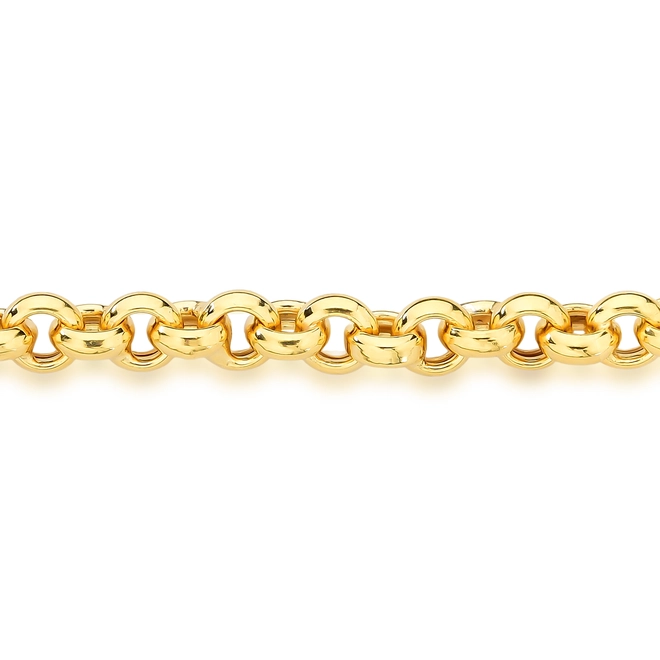 Pulseira For me elo Português prata 925 dourada 20CM 2