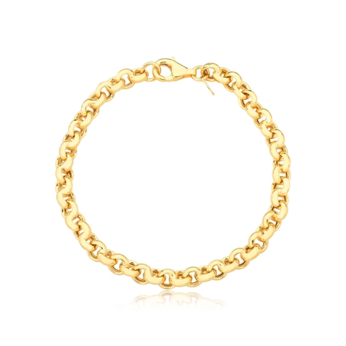 Pulseira For me elo Português prata 925 dourada 20CM