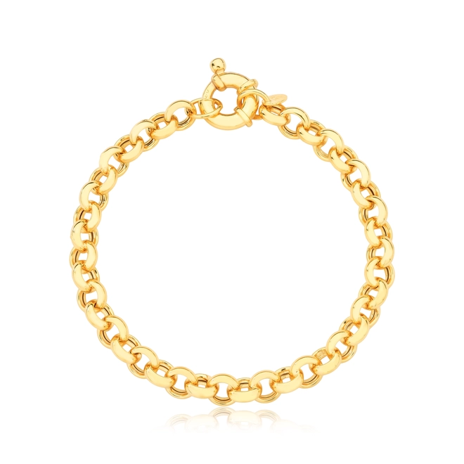 Pulseira For me Elo Português prata 925 dourada polida 20CM 1