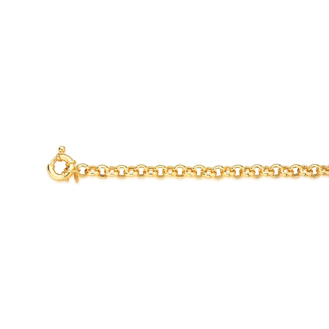 Pulseira For me Elo Português prata 925 dourada polida 20CM 4