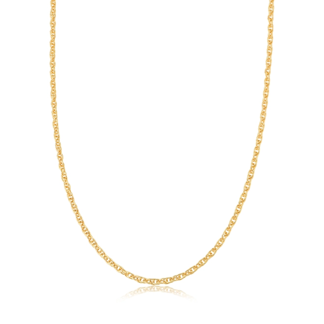 Corrente For me Meia Corda prata 925 dourada 45cm 1