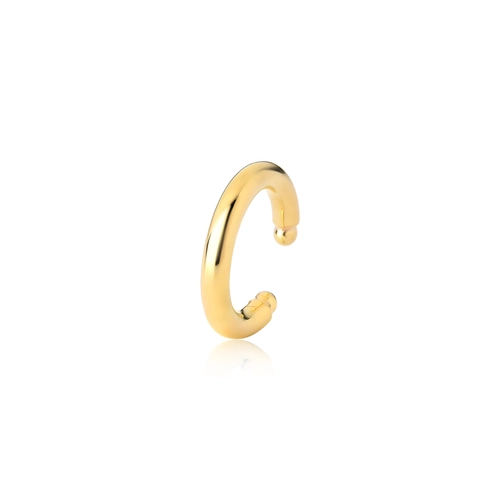 Piercing de orelha For me redondo prata 925 dourado tubo polida