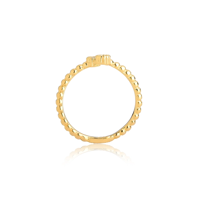 Anel For me aro aberto prata 925 dourado falange com Zircônia 4