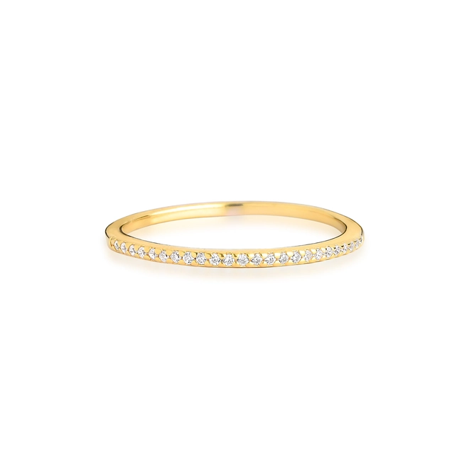 Anel For me aparador prata 925 dourada de Zircônias brancas 2