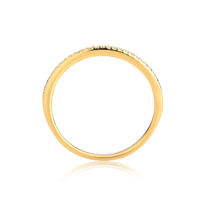 Anel For me aparador prata 925 dourada de Zircônias brancas 4