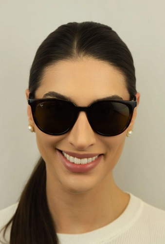 Óculos de Sol Ray-Ban 0RB4383L 710/7353 Acetato Marrom Mesclado com lentes na cor Marrom