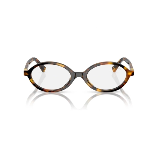 Óculos de Grau Miu Miu 0MU 04ZS VAU08N50 Acetato Marrom Mesclado com lentes de Filtro Azul