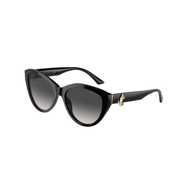 Óculos de Sol Jimmy Choo 0JC5007 50008G55 Acetato Preto com lentes na cor Cinza Degradê 1