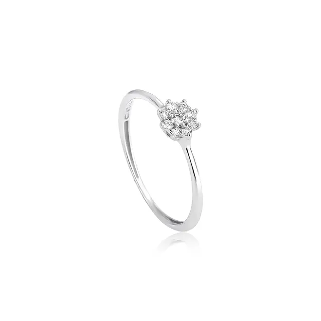 Anel Soleil ouro branco 18k sol com 9,2pts de Diamantes 1