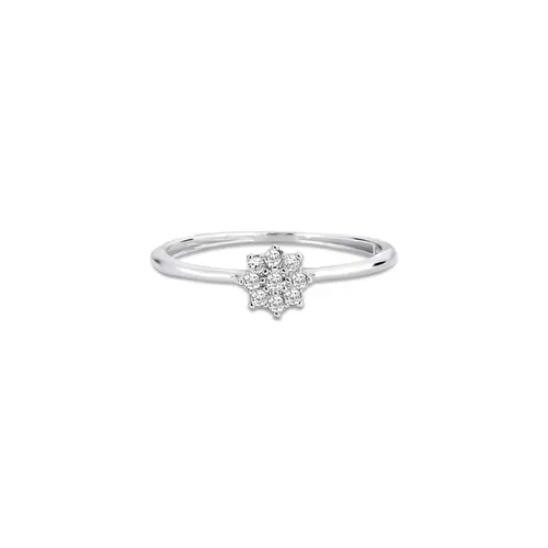 Anel Soleil ouro branco 18k sol com 9,2pts de Diamantes