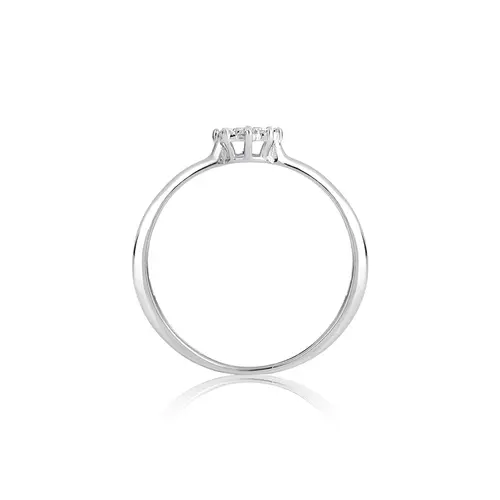 Anel Soleil ouro branco 18k sol com 9,2pts de Diamantes
