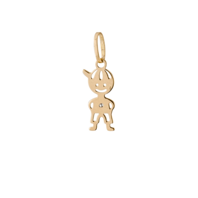 Pingente Essentials filhos menino ouro 18k de boné com Diamantes 1
