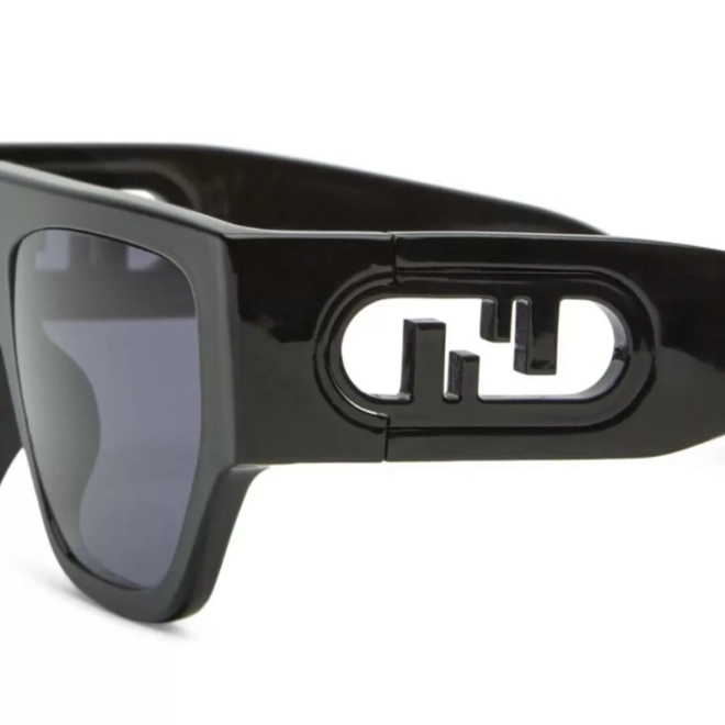 Óculos de Sol Fendi FE40108U Acetato Preto com lente Azul 3