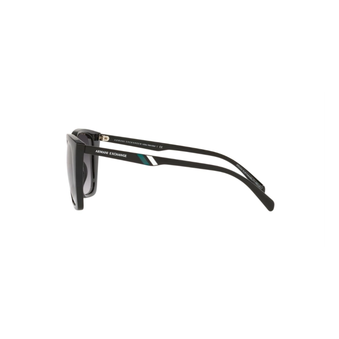Óculos de Sol Armani Exchange 0AX4116SU 81588G53 Acetato Preto com lentes na cor Cinza 4
